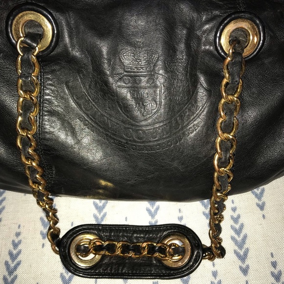 Juicy Couture Bag Black Cow Hide Chain Strap - Picture 7 of 16